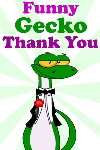 Gecko Thank You - Funny