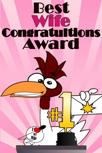 Best Wife Congratulations Award e-card